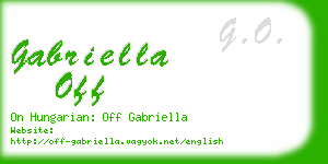 gabriella off business card